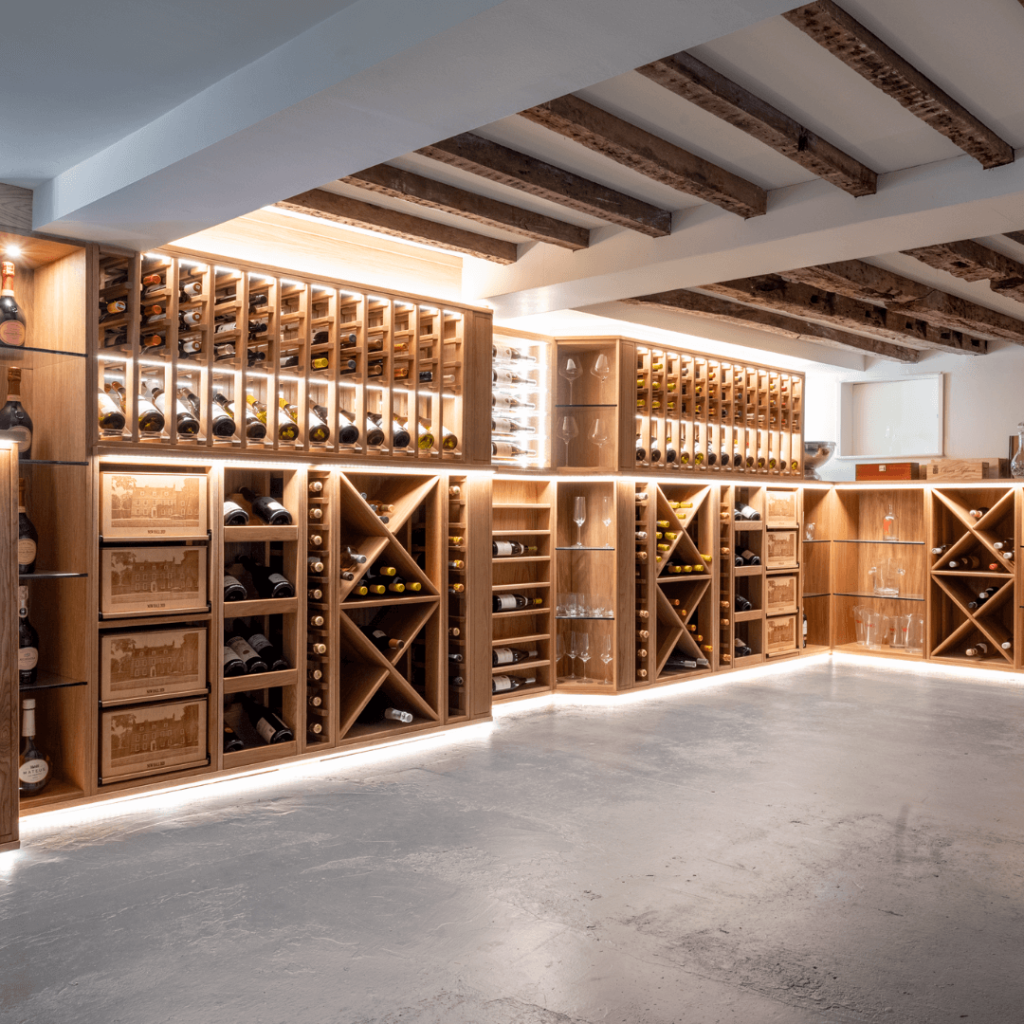 conversion of a cellar into a wine room