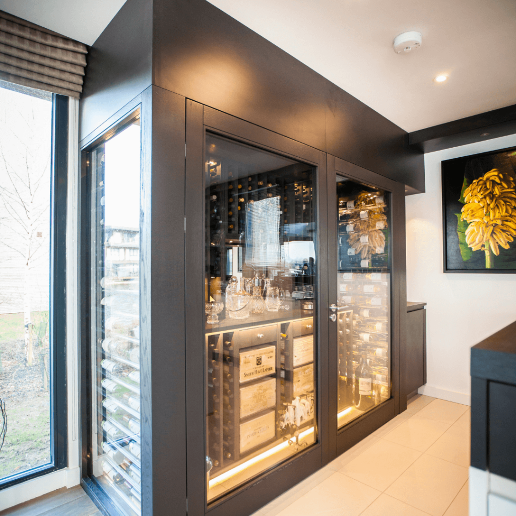 kitchen wine wall design