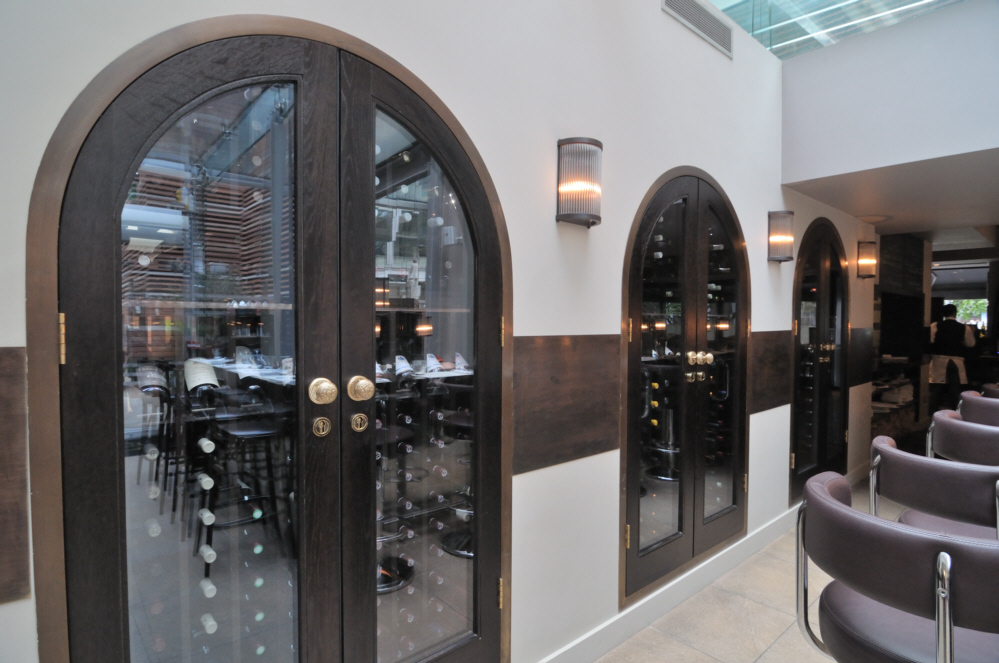 arched wine walls galvin la chapelle