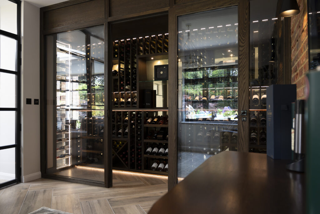wine room with cellar conditioning