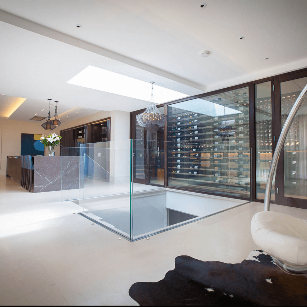 custom made wine wall for a residential client