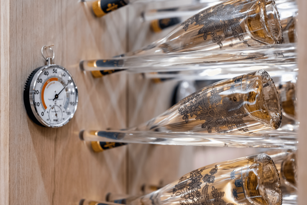 translucent contemporary wine racking