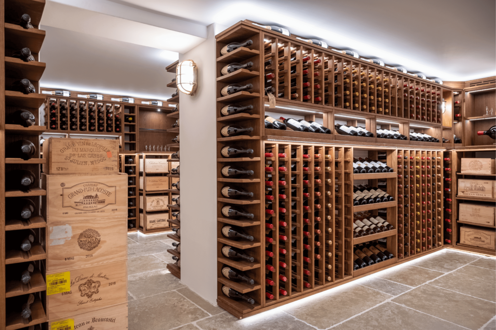 Large basement wine cellar renovation