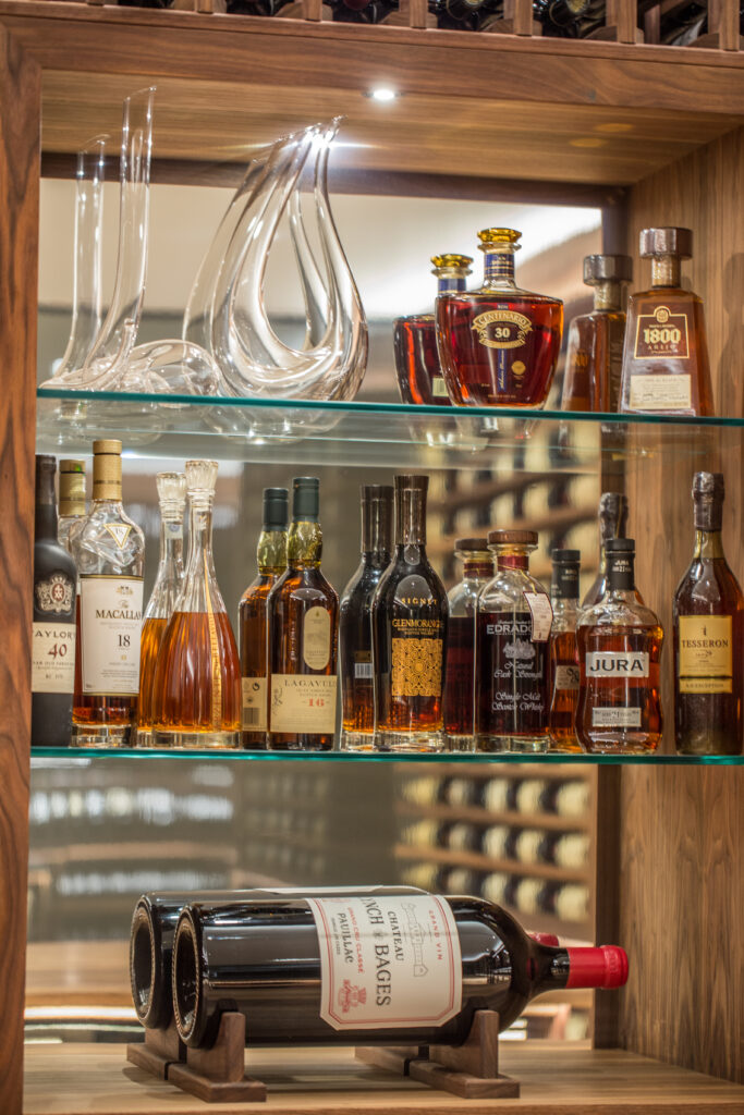 custom sorrells wine room in Switzerland