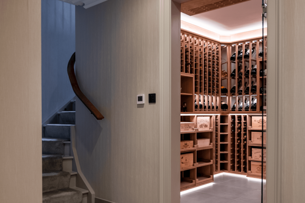 basement renovation wine cellar design