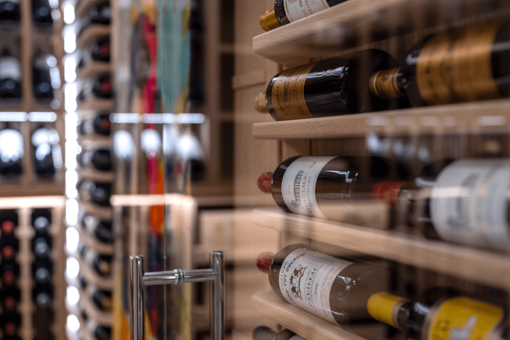 sorrells wine cellar with glass doors