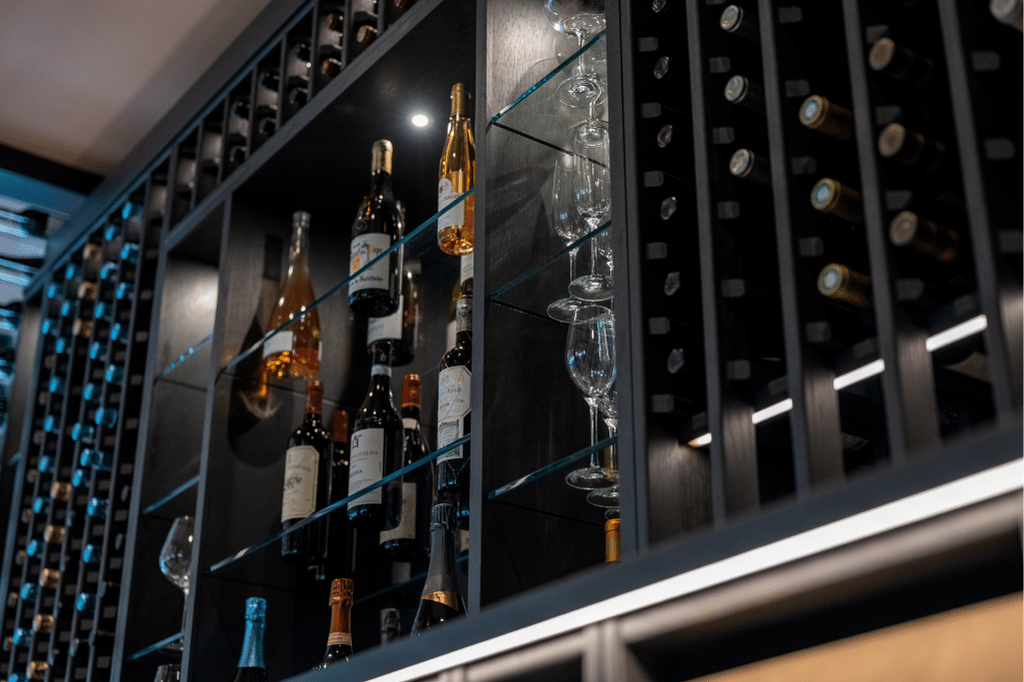 bespoke black wine rack