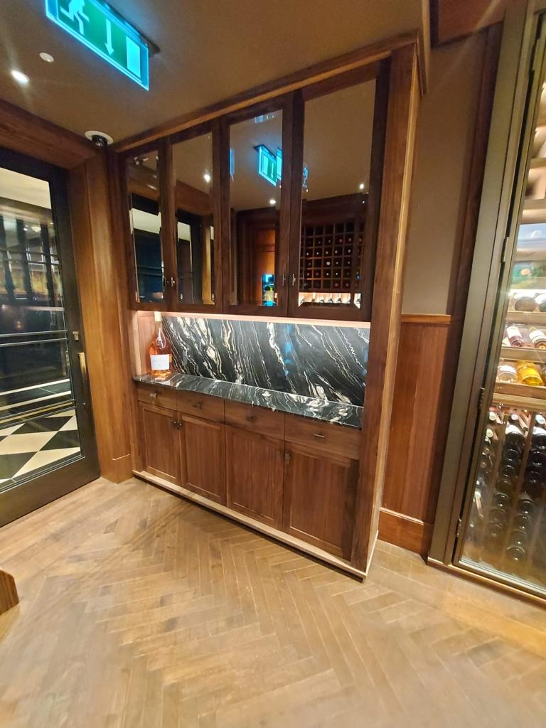 The sommeliers dumbwaiter at the restaurant within the Beaumont hotel