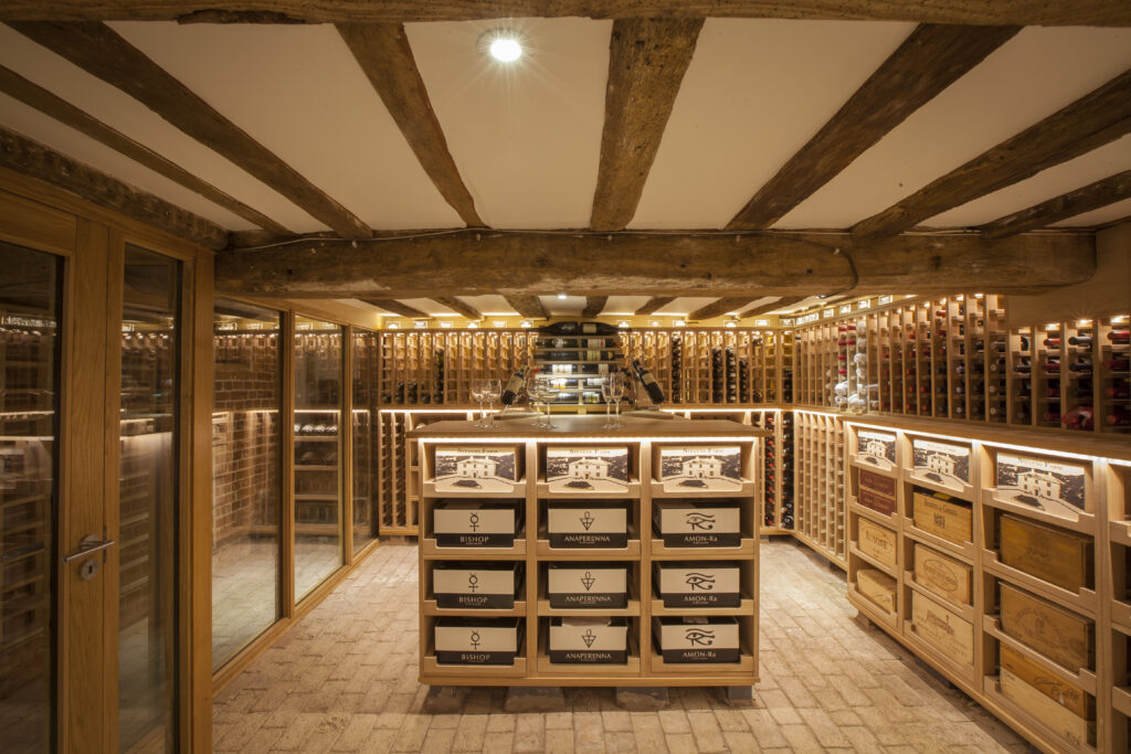heritage wine cellar within a listed building
